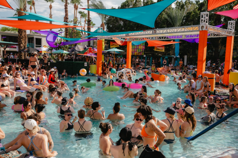 people in a pool at Dinah