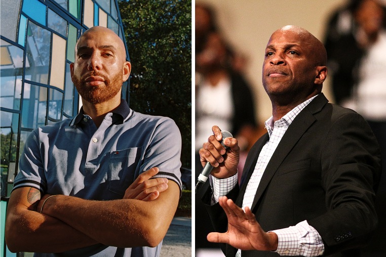A split composite image of Giuseppe Corletto, left, and Donnie McClurkin.