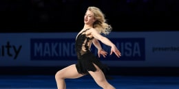 Image: Amber Glenn skates in Making the Team
