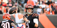 CINCINNATI, OHIO - DECEMBER 28: Quarterback Joe Burrow #9 of the Cincinnati Bengals drops back to pass in the third quarter of a game against the Arizona Cardinals at Paycor Stadium on December 28, 2025 in Cincinnati, Ohio. (Photo by Ben Jackson/Getty Images)