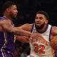 The New York Knicks extended their win streak to six with an impressive showing in the second half against the Los Angeles Lakers on the debut of Sunday Night Basketball.