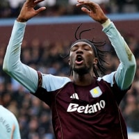 Aston Villa's Tammy Abraham reacts after a missed chance during the Premier League match at Villa Park, Birmingham. Picture date: Sunday February 1, 2026. (Photo by Jacob King/PA Images via Getty Images)